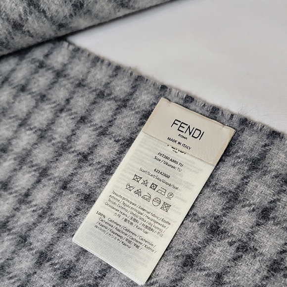 Fendi Men's Charcoal and Light Gray Scarf - Picture 2 of 4